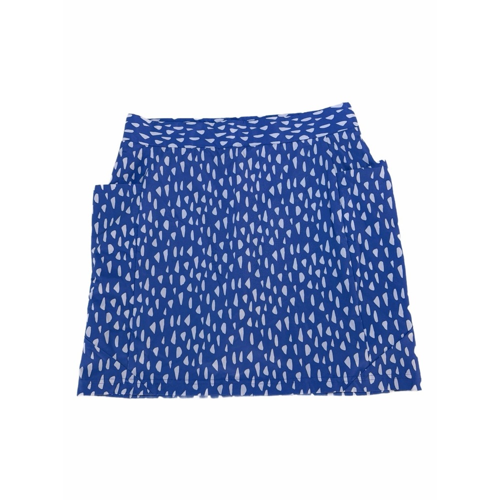 Chico's Zenergy Blue White Abstract Print Athletic Skort Golf Sz .5 US S/6